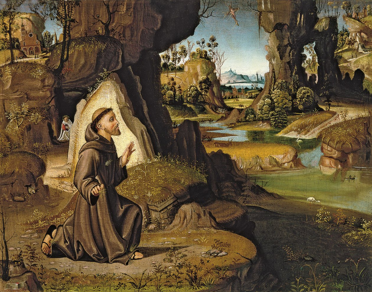 Saint Francis modtager Stigmata af Antonio Pirri