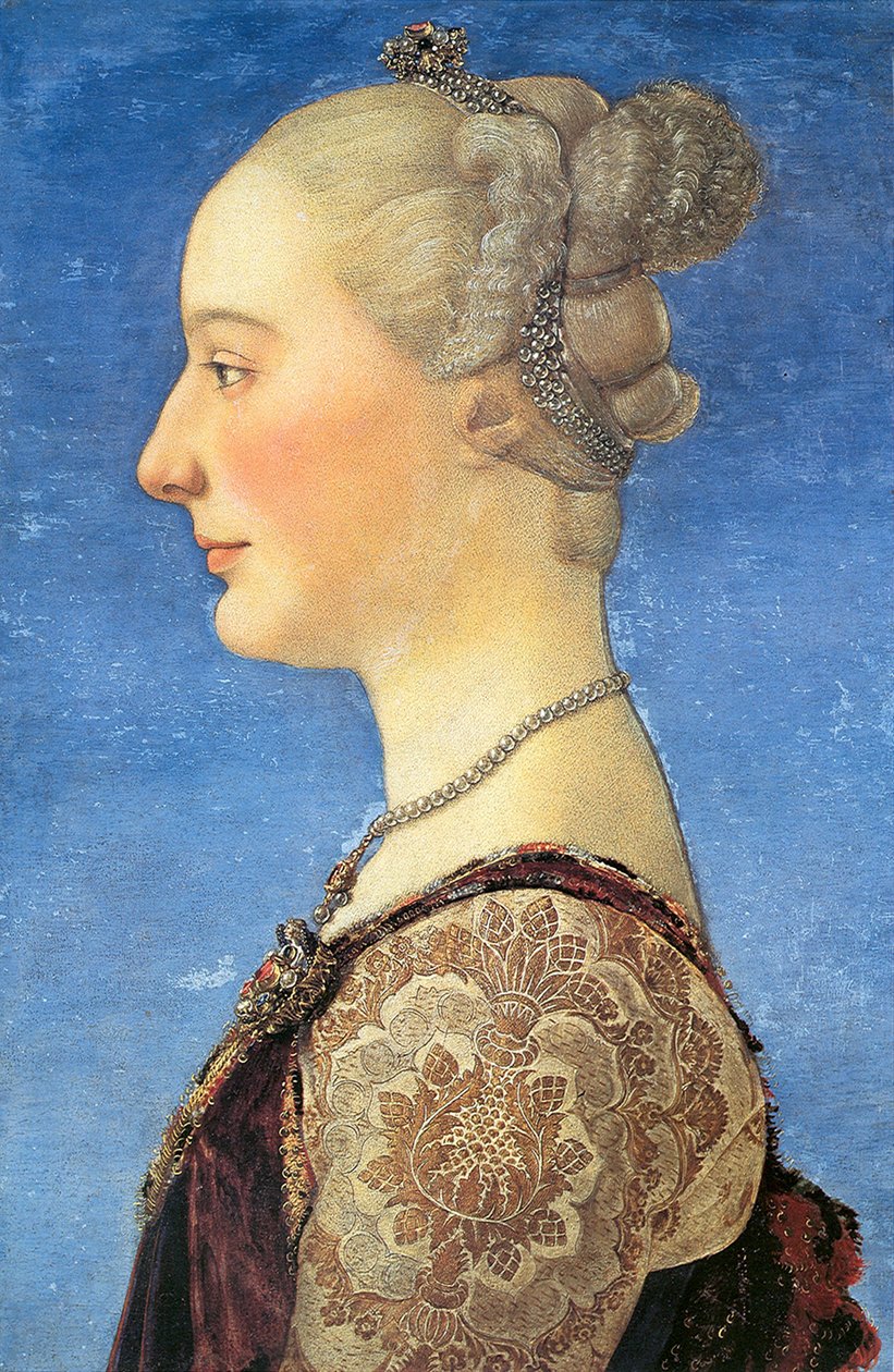 Portræt af en ung kvinde, 1475 af Antonio Pollaiuolo