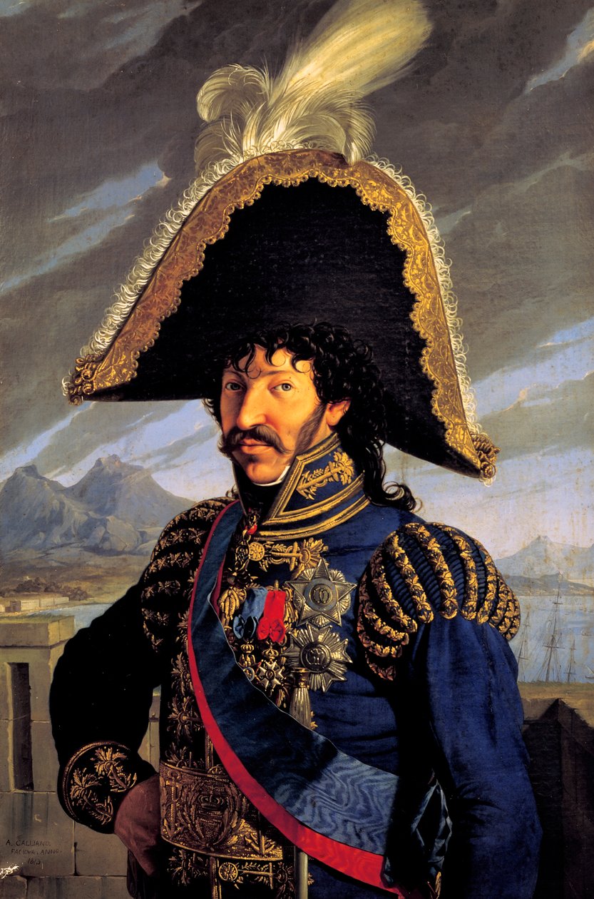 Portræt af Joachim Murat af Antonio Raffaele Callander