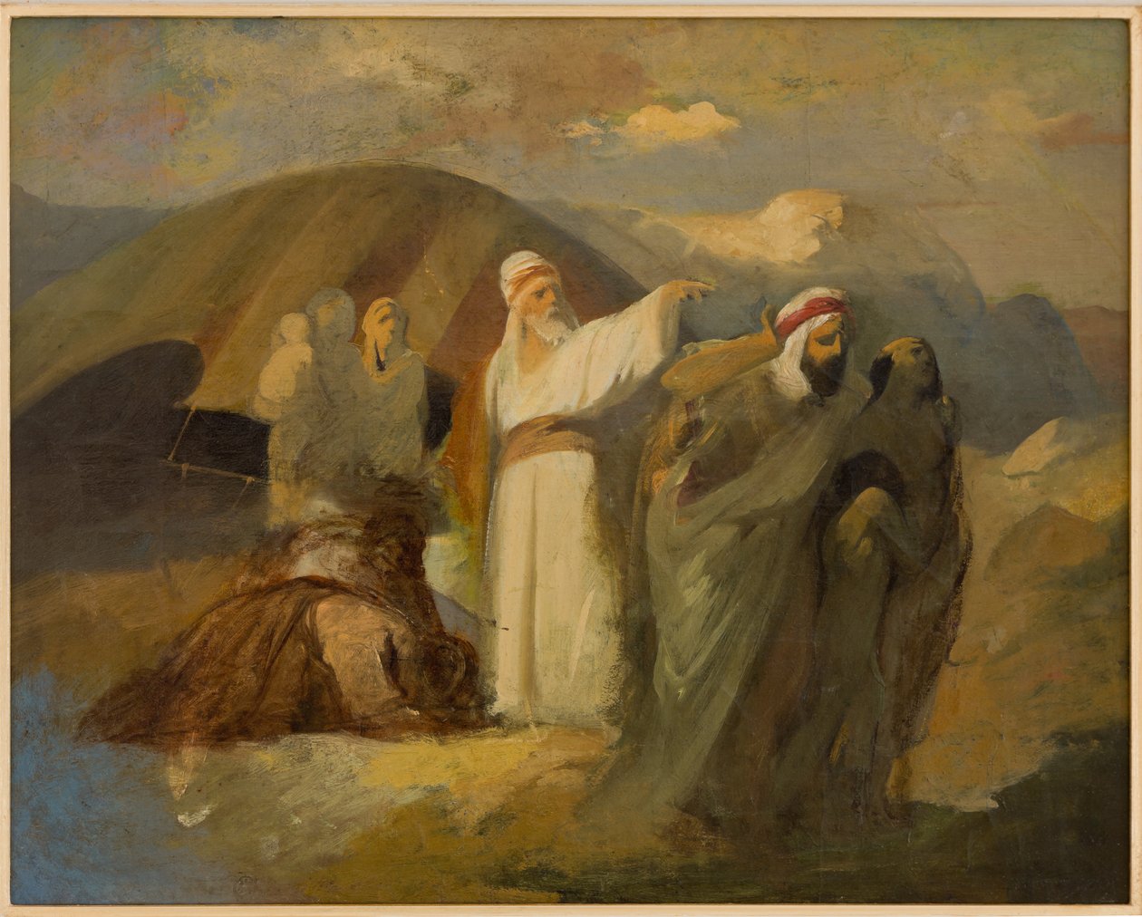 Bibelsk scene (olie på lærred) af Antonio Simonazzi