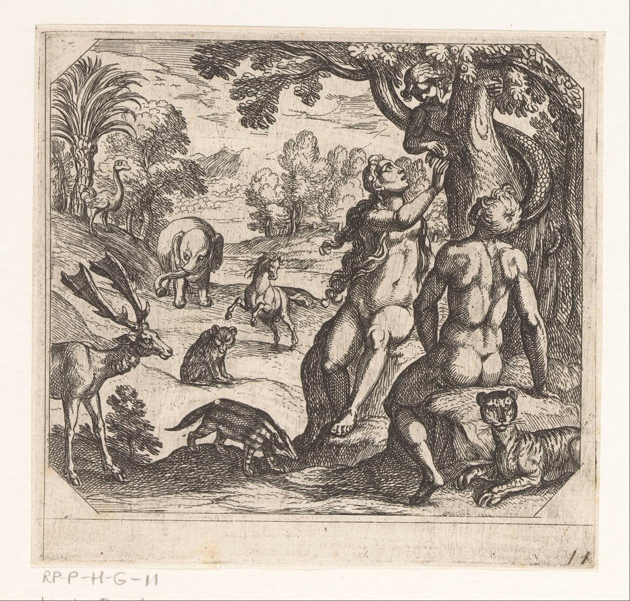 Evas fristelse Oprettelse (serietitel) af Antonio Tempesta