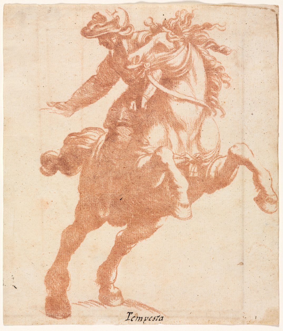Opdræt af hest og rytter, ca. 1600. af Antonio Tempesta