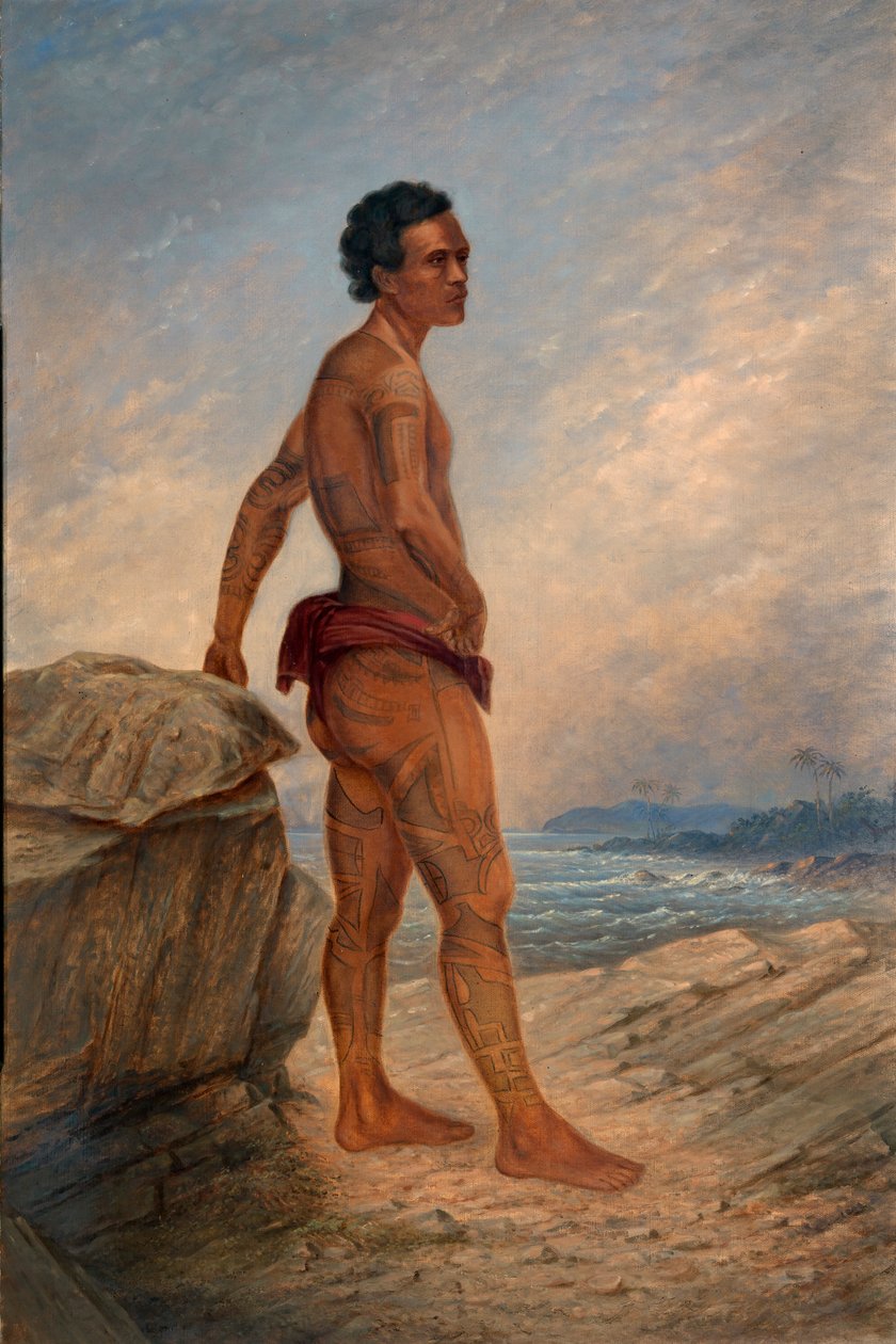 Melanesisk mand, ca. 1890-1899. af Antonio Zeno Shindler