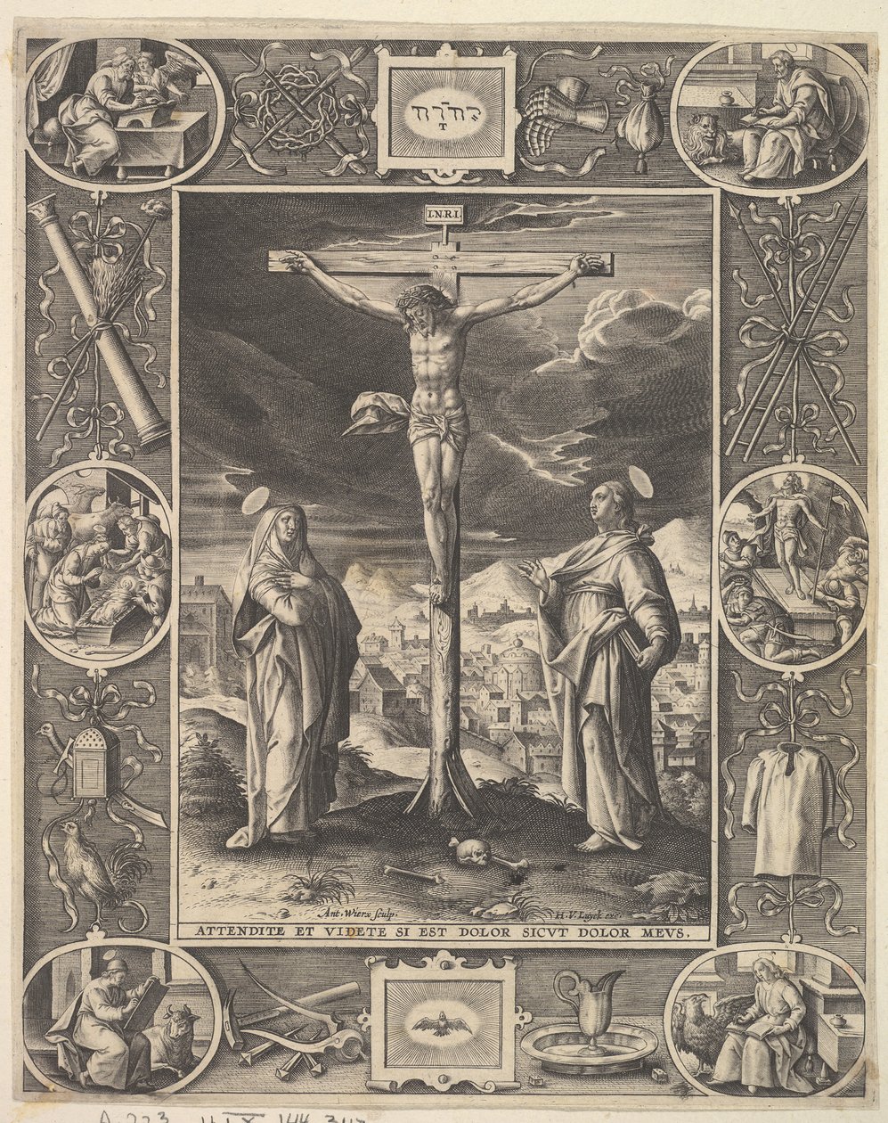 Kristus på korset, før 1586. af Antonius Wierix