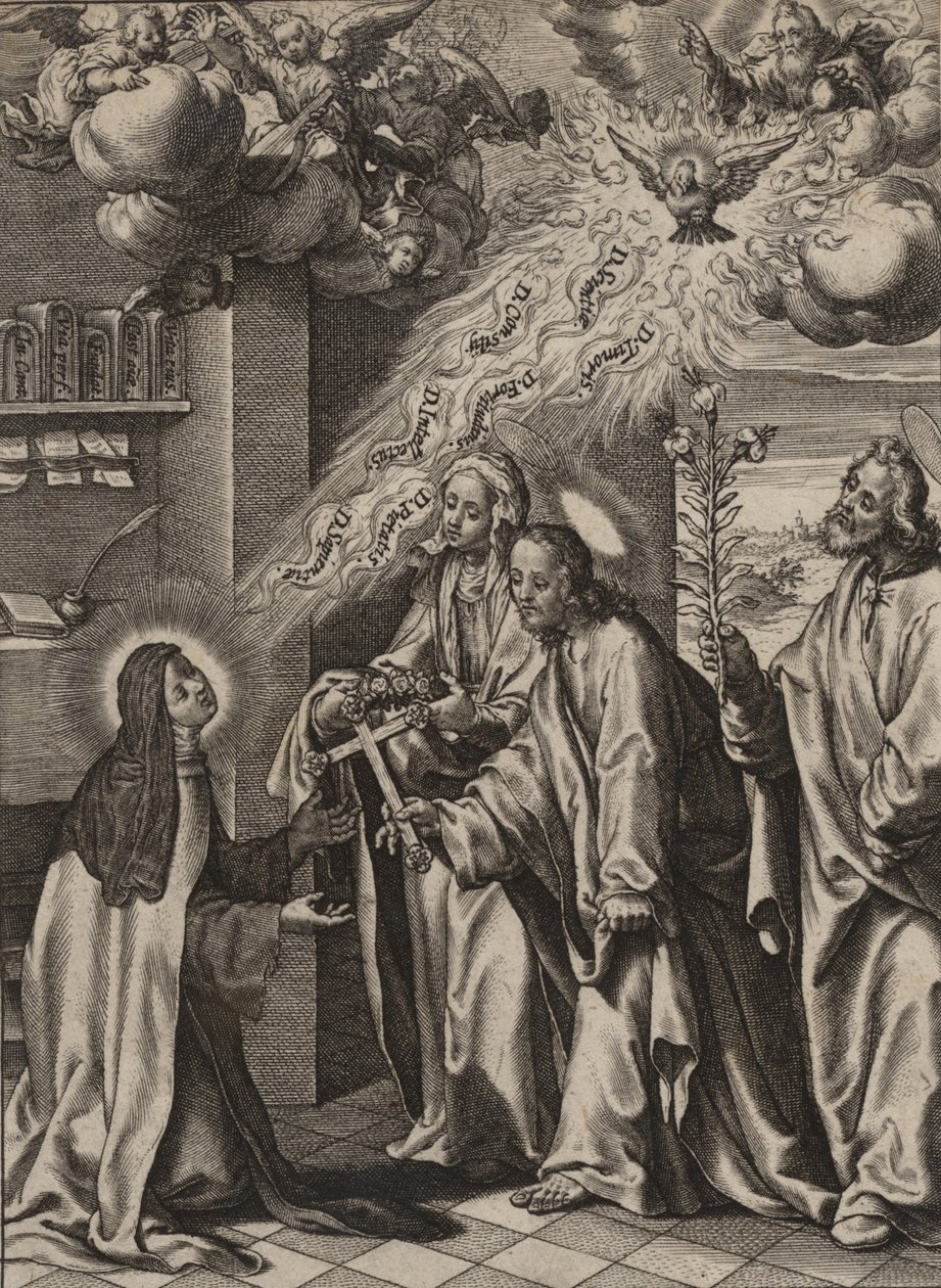 The Vision of St. Theresa, 1570-1604. af Antonius Wierix