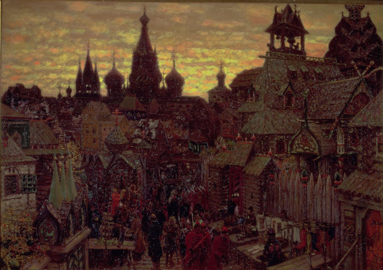 Syttende århundrede Moskva, en gade i Kitay Gorod, 1900 af Apollinari Mikhailovich Vasnetsov