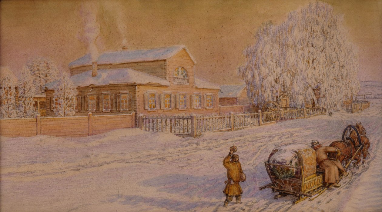 Vores hus i Ryabovo, 1918-1919 af Apollinari Mikhailovich Vasnetsov