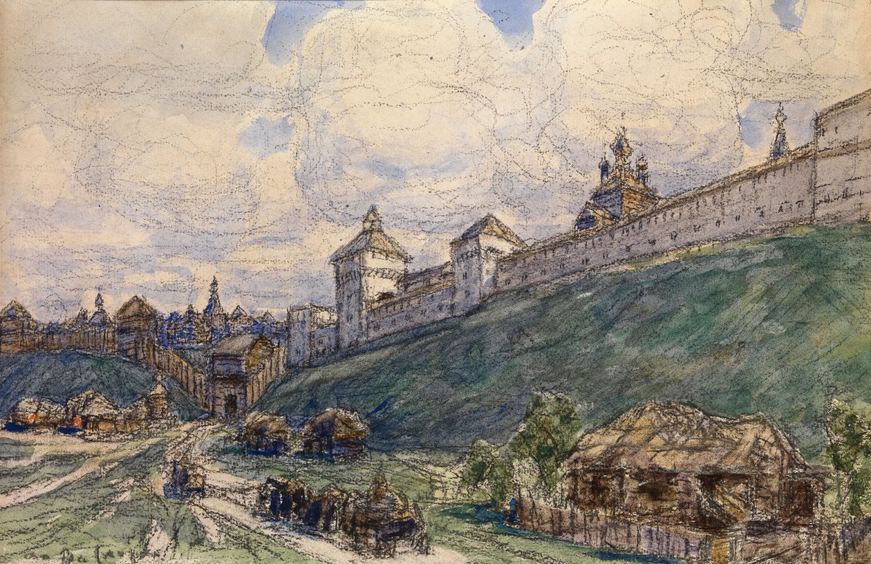 Serpukhov i det 17. århundrede af Apollinari Mikhailovich Vasnetsov