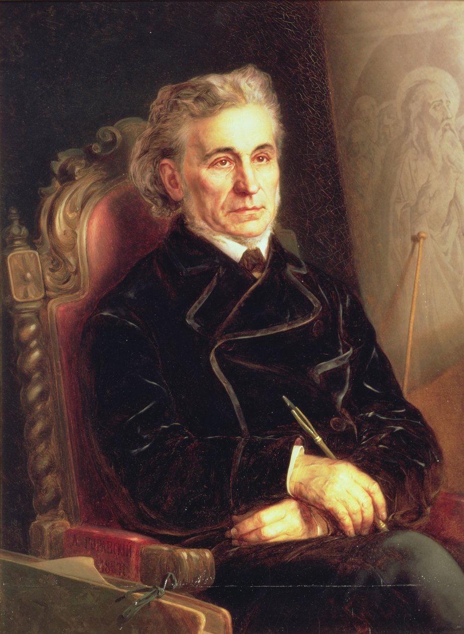 Portræt af Fyodor Bruni (1799-1875), 1871 af Apollinary Goravsky