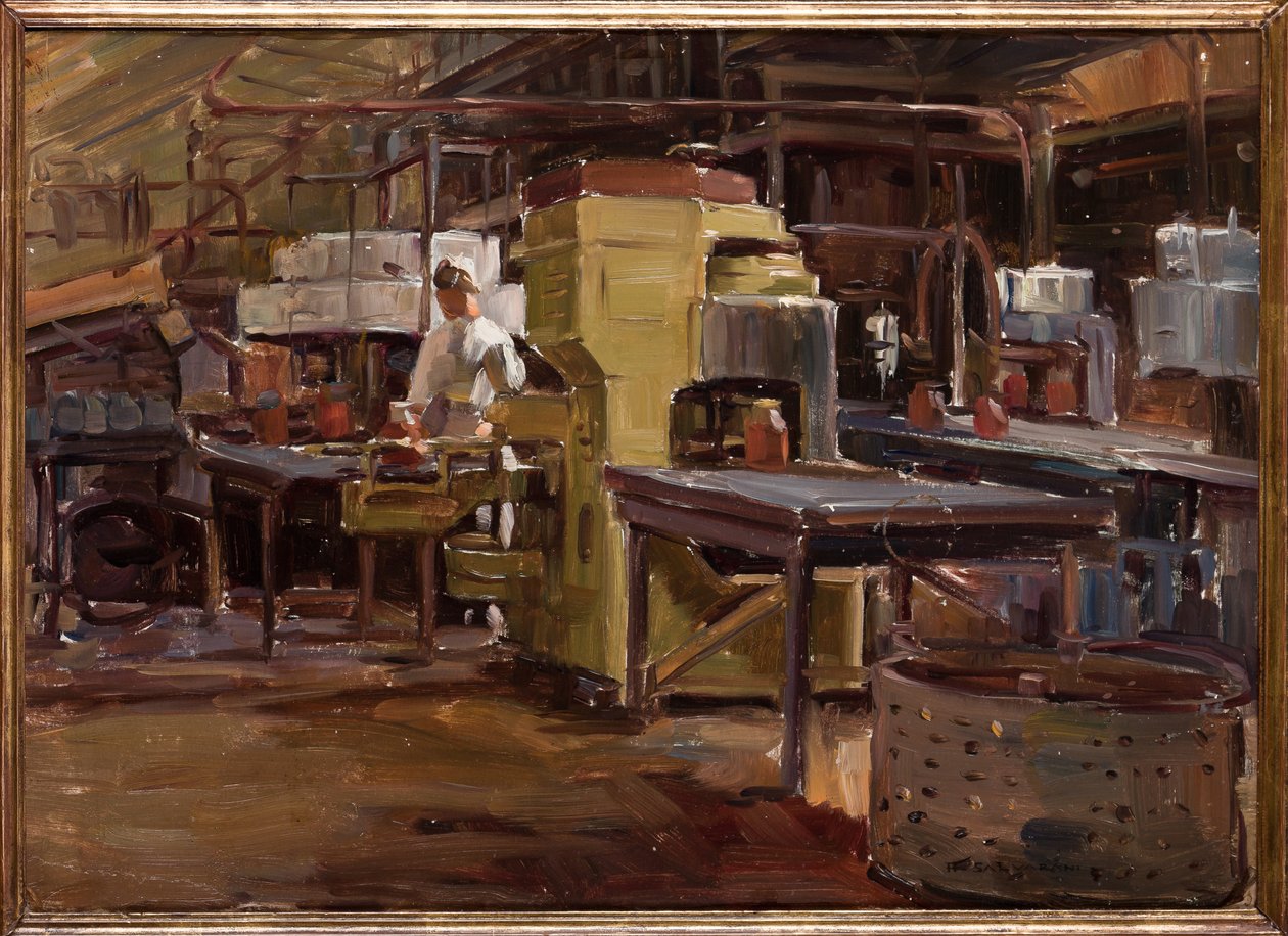 Jam Factory (olie på krydsfiner) af Arcangelo Salvarani