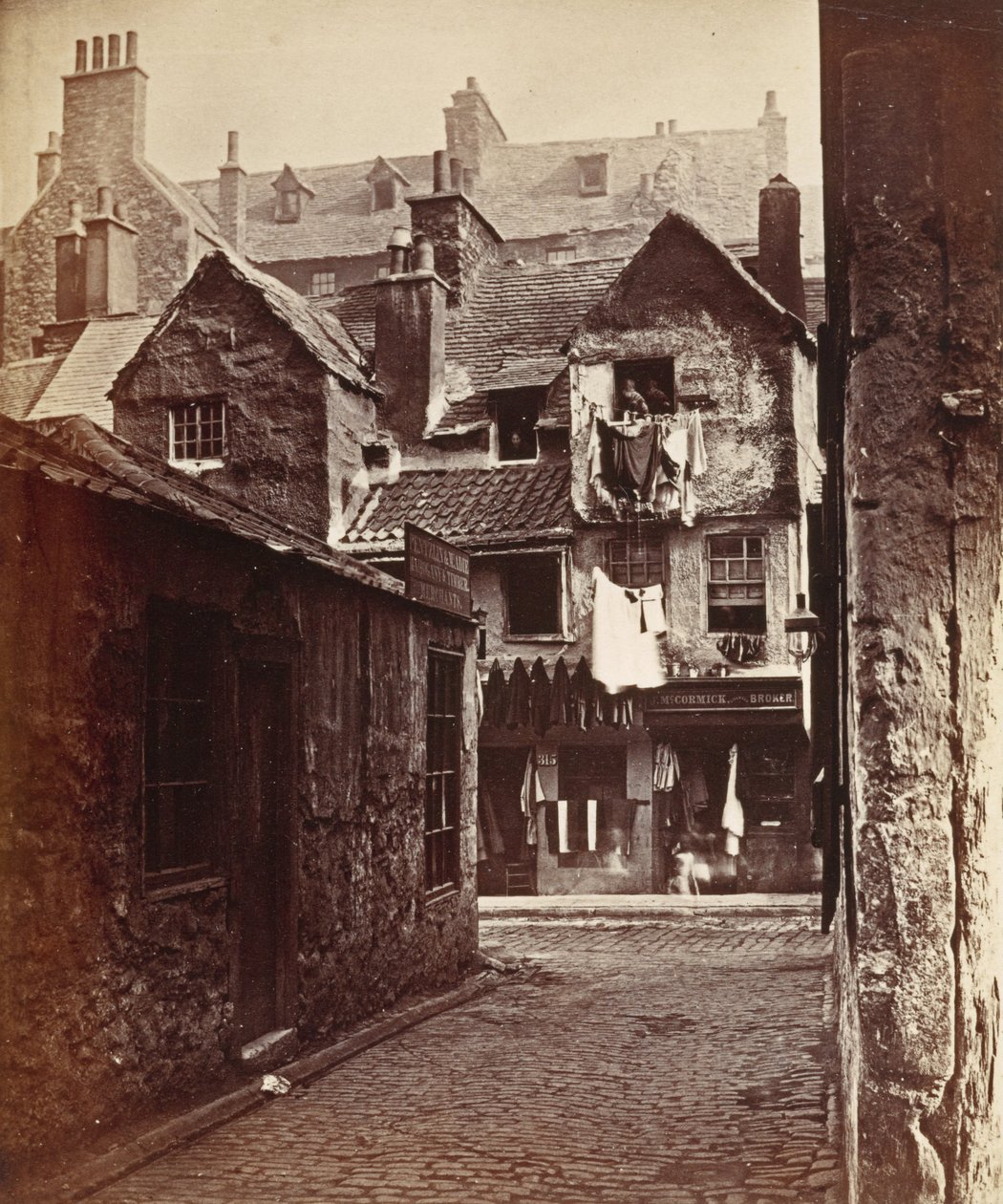 Tømmerfrontet hus, Cowgate af Archibald Burns