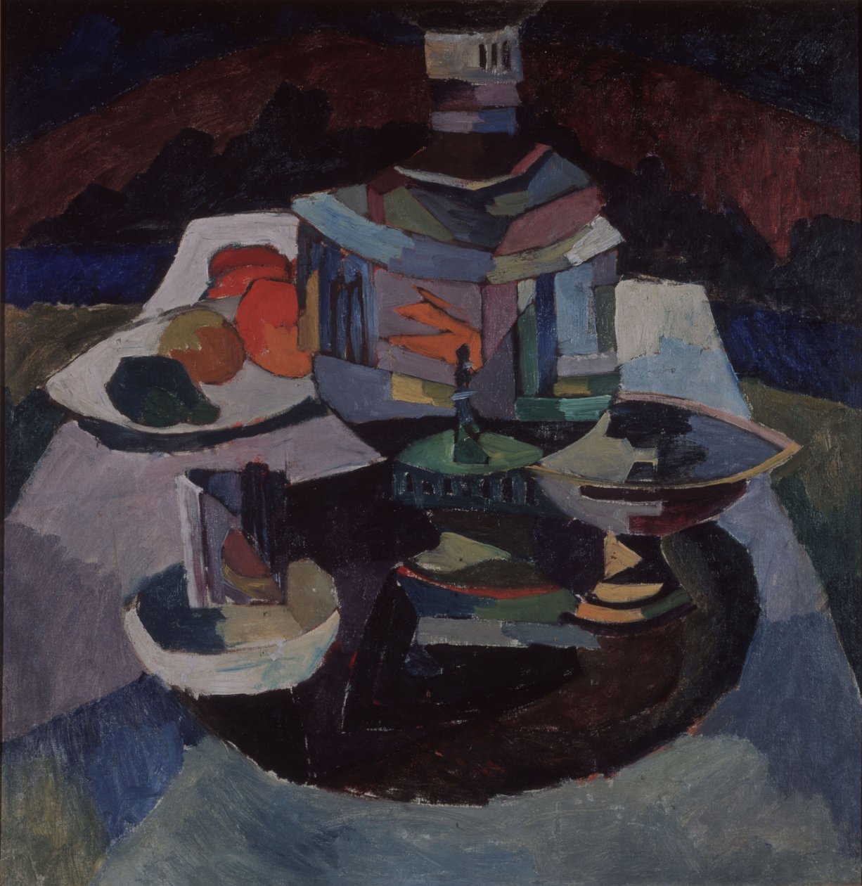 Stilleben med en samovar, 1913 af Aristarkh Vasilievic Lentulov