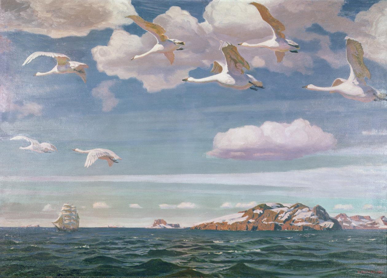 I det blå rum, 1918 af Arkadij Aleksandrovic Rylov