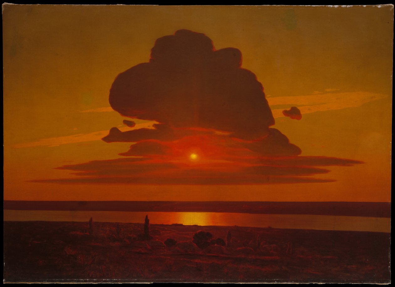 Rød solnedgang på Dnepr af Arkhip Ivanovich Kuindzhi