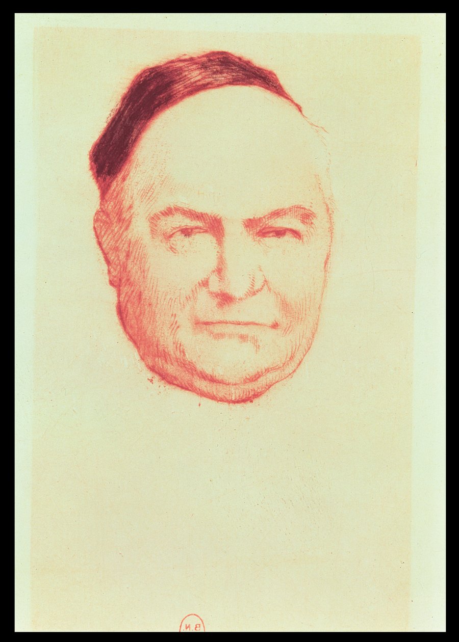 Portræt af Charles Augustin Sainte-Beuve (1804-69) af Armand Rassenfosse