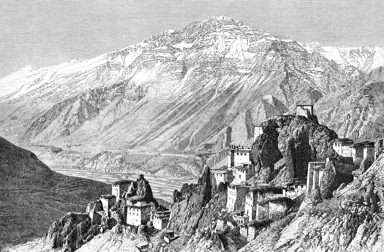 Dankar, Lahul og Spiti, Indien, 1895. af Armand Kohl