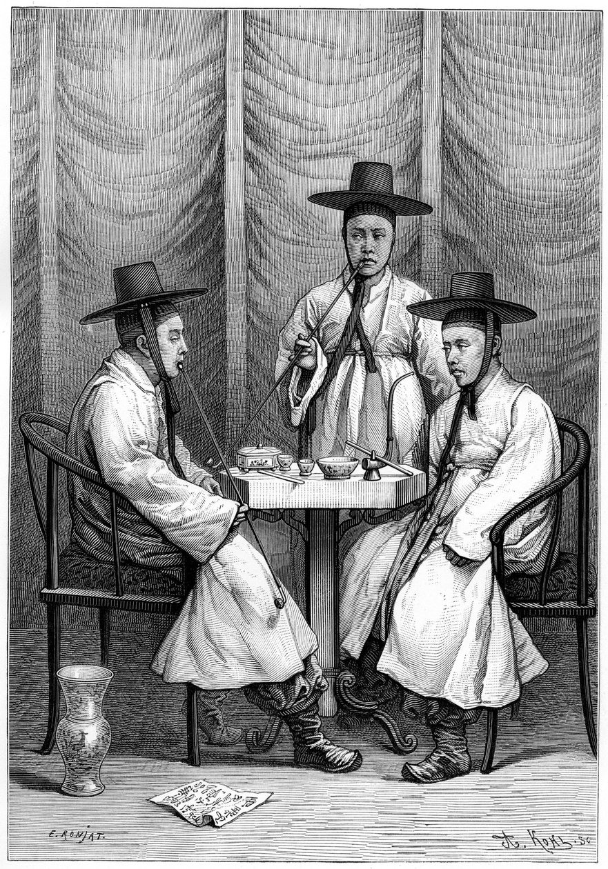 Koreanske mandariner, 1895. af Armand Kohl