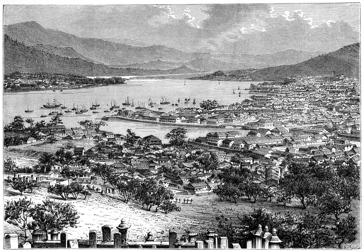 Nagasaki, Japan, 1895. af Armand Kohl