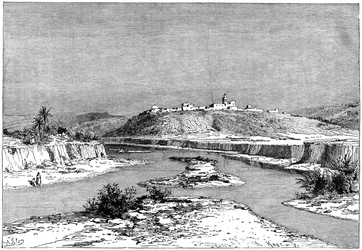 Mejerda ved Slugia, over Mejez-el-Bad, c1890 af Armand Kohl