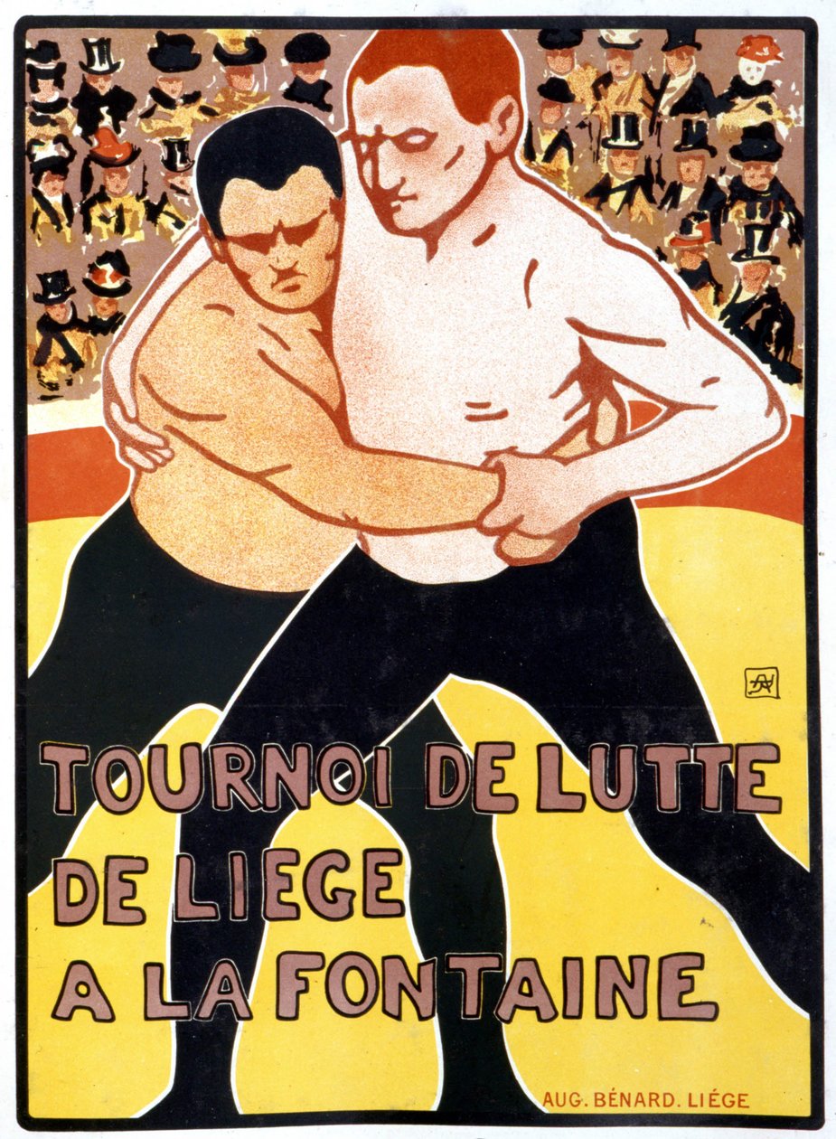 Turnering i Liège ved springvandet af Armand Rassenfosse