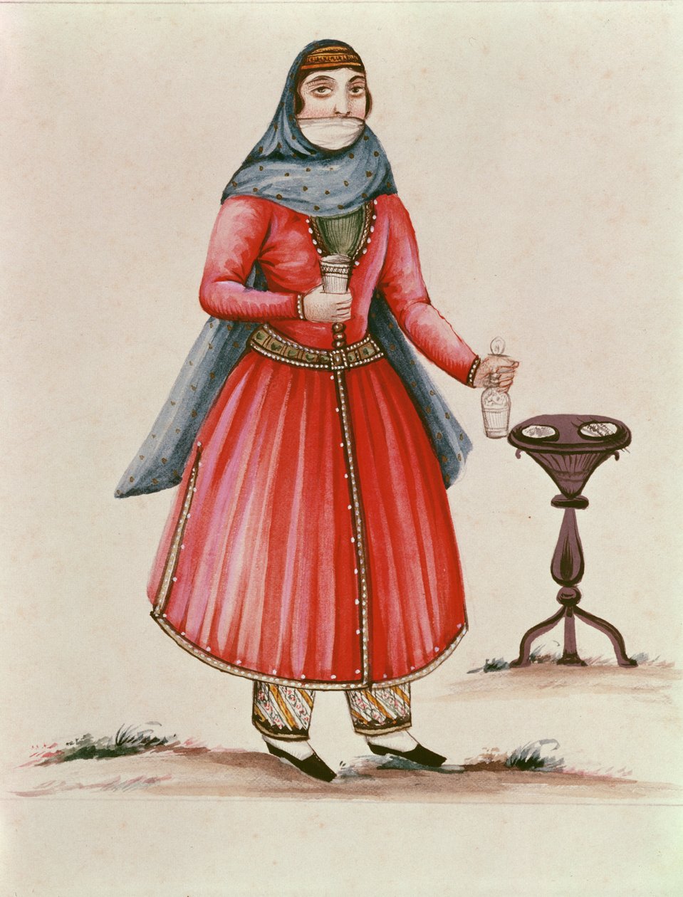 Armensk kostume ca. 1840 (wc på papir) af Armenian School