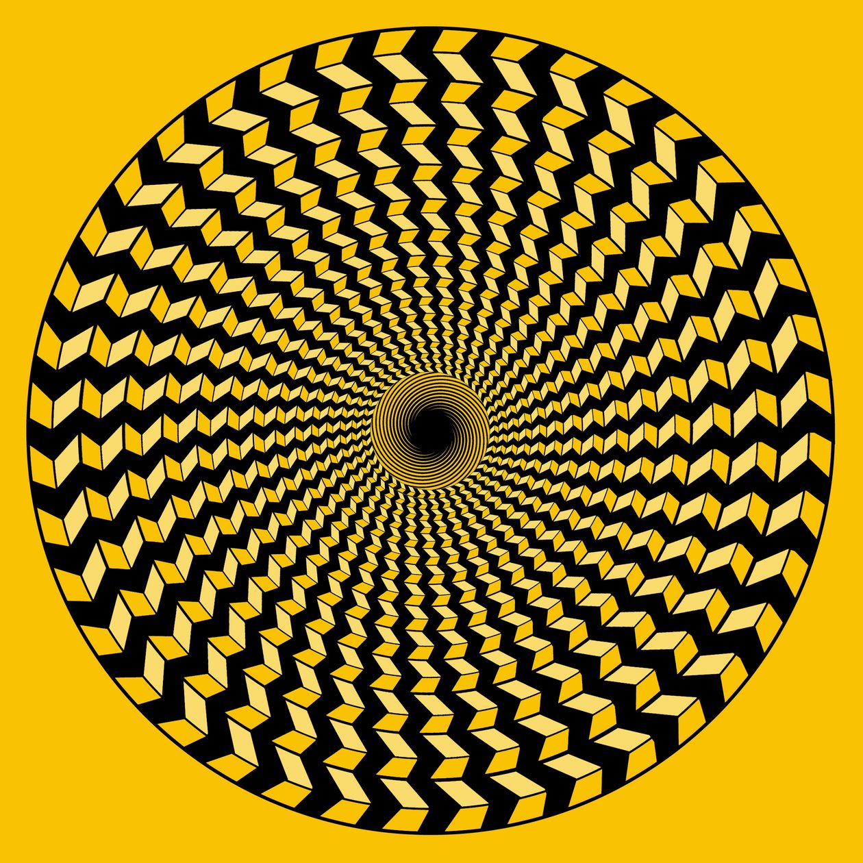 Spiral på gul af Armin Mumper