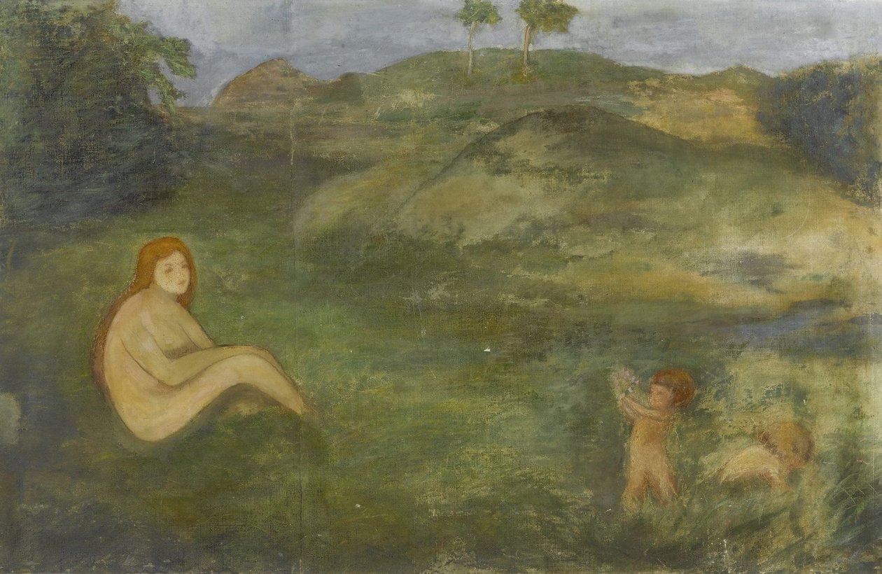 Nymfe på engen som repræsentant for forhistorisk tid (1858) af Arnold Böcklin