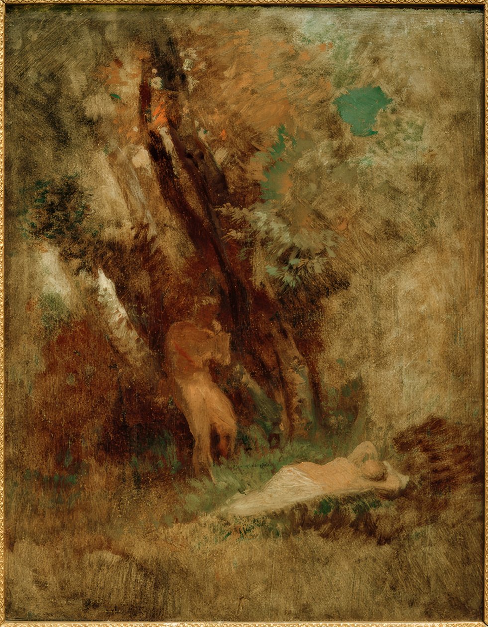 Waldlandschaft af Arnold Böcklin