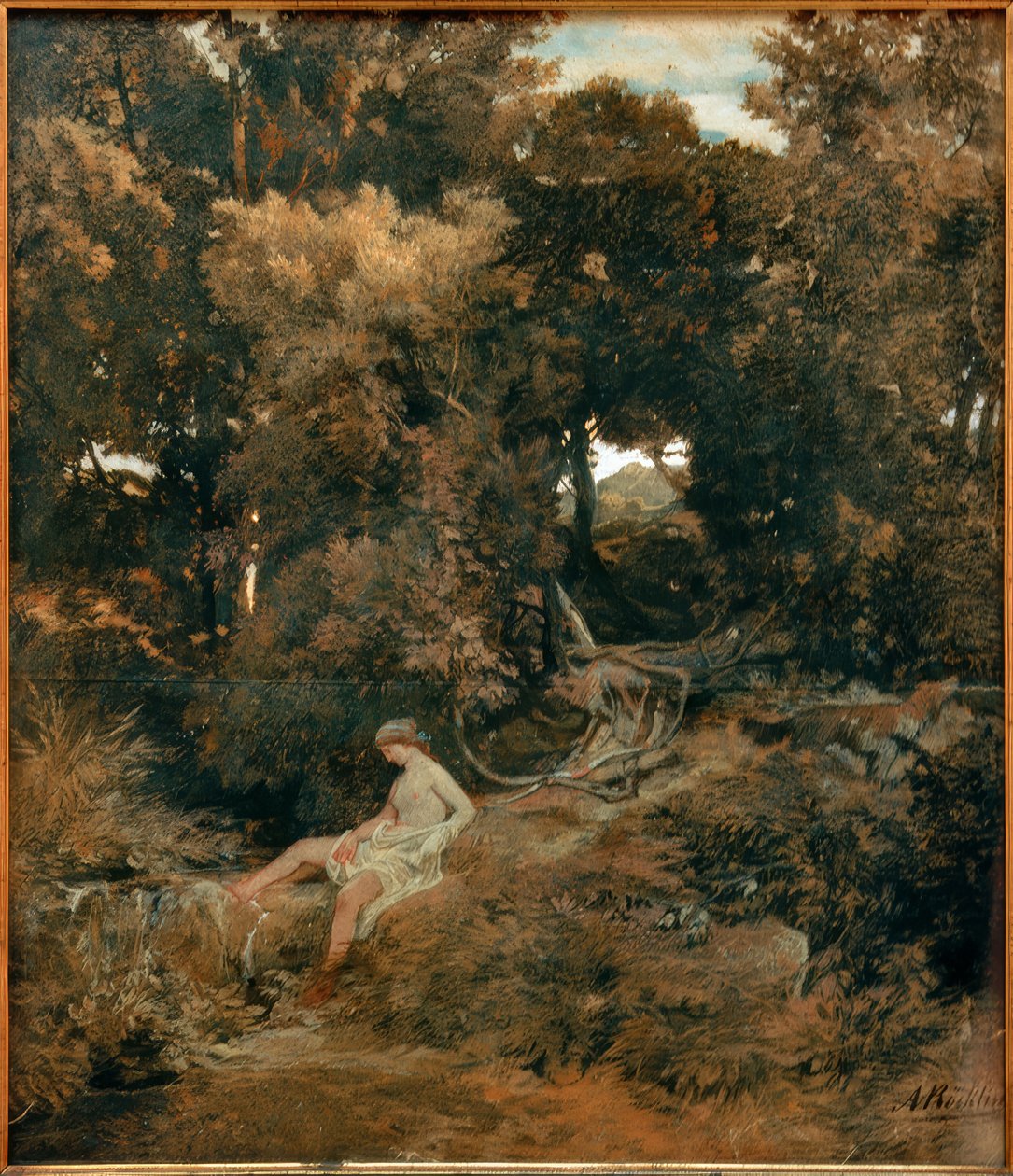 Nymfe ved kilden af Arnold Böcklin