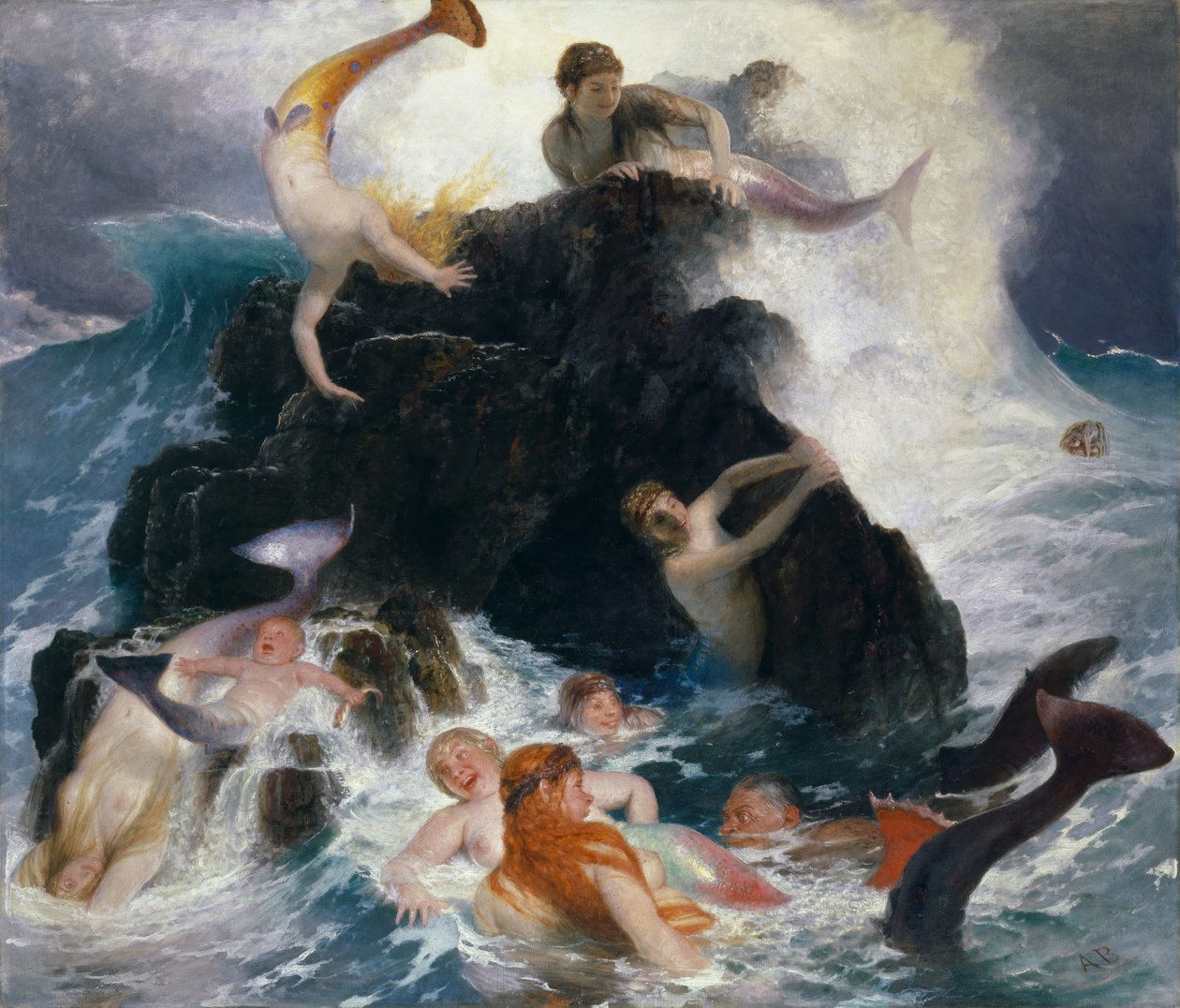 Nereidernes spil, 1886 af Arnold Böcklin