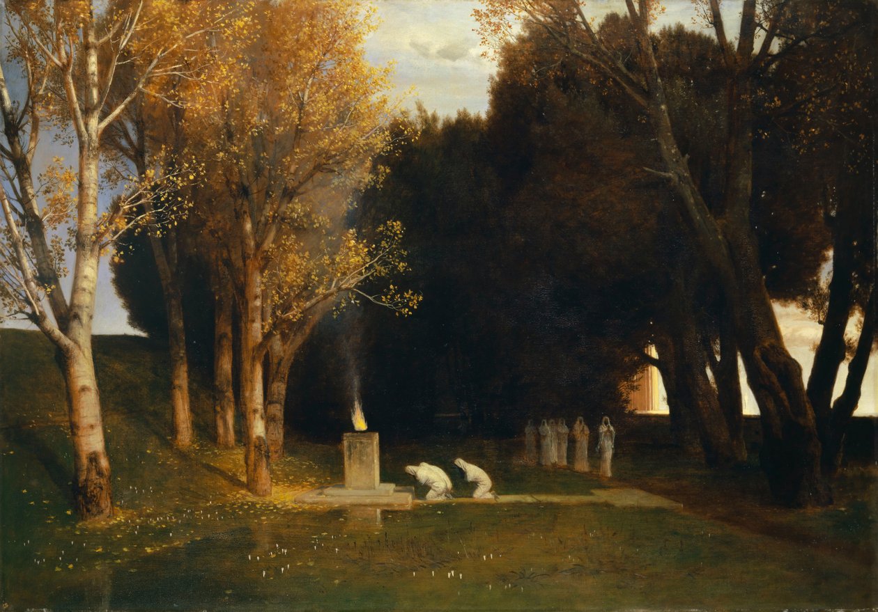Hellig lund, 1882. af Arnold Böcklin