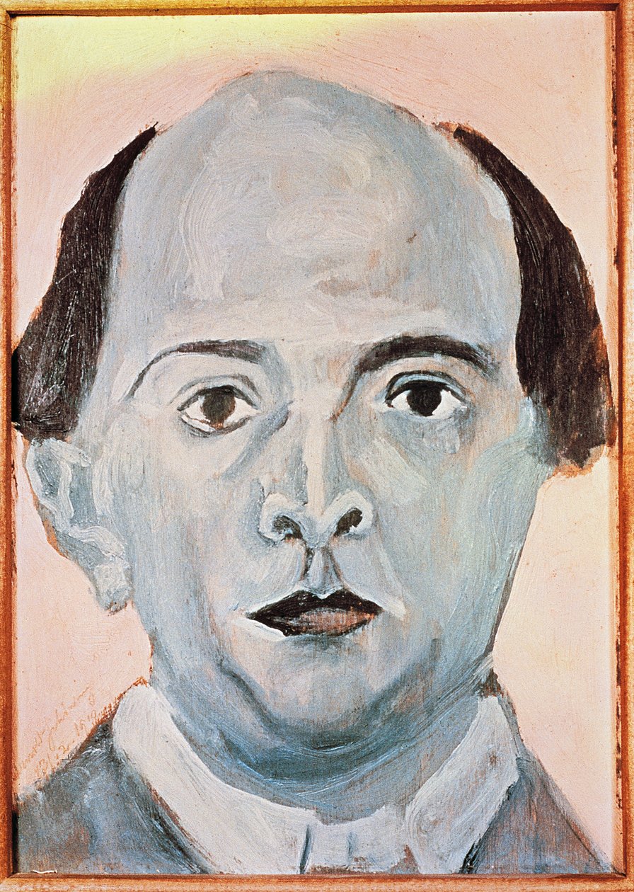 Selvportræt i blåt af Arnold Schoenberg