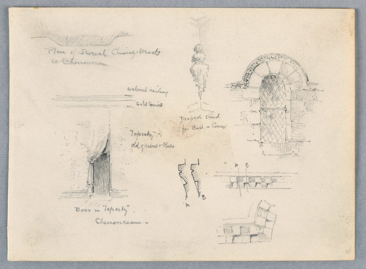 Arkitektoniske skitser fra Chenonceaux af Arnold William Brunner