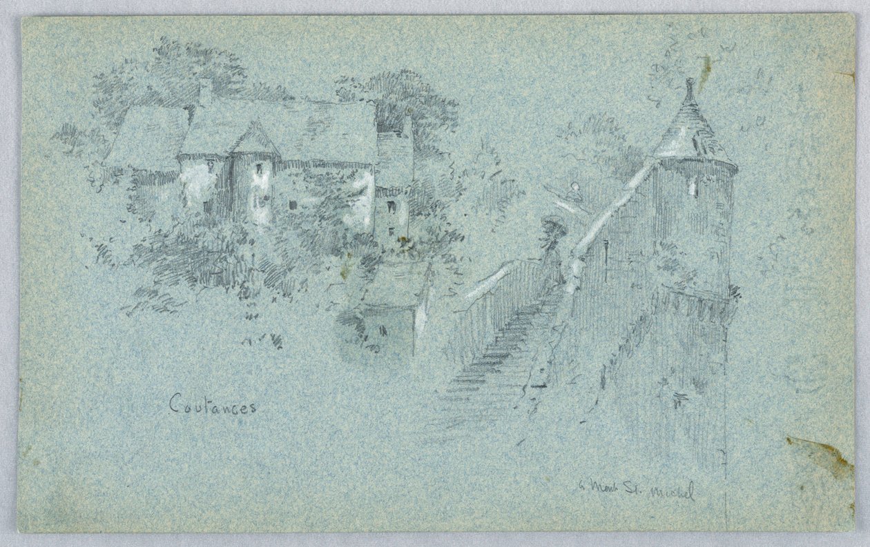 Coutance og Mont St. Michel af Arnold William Brunner
