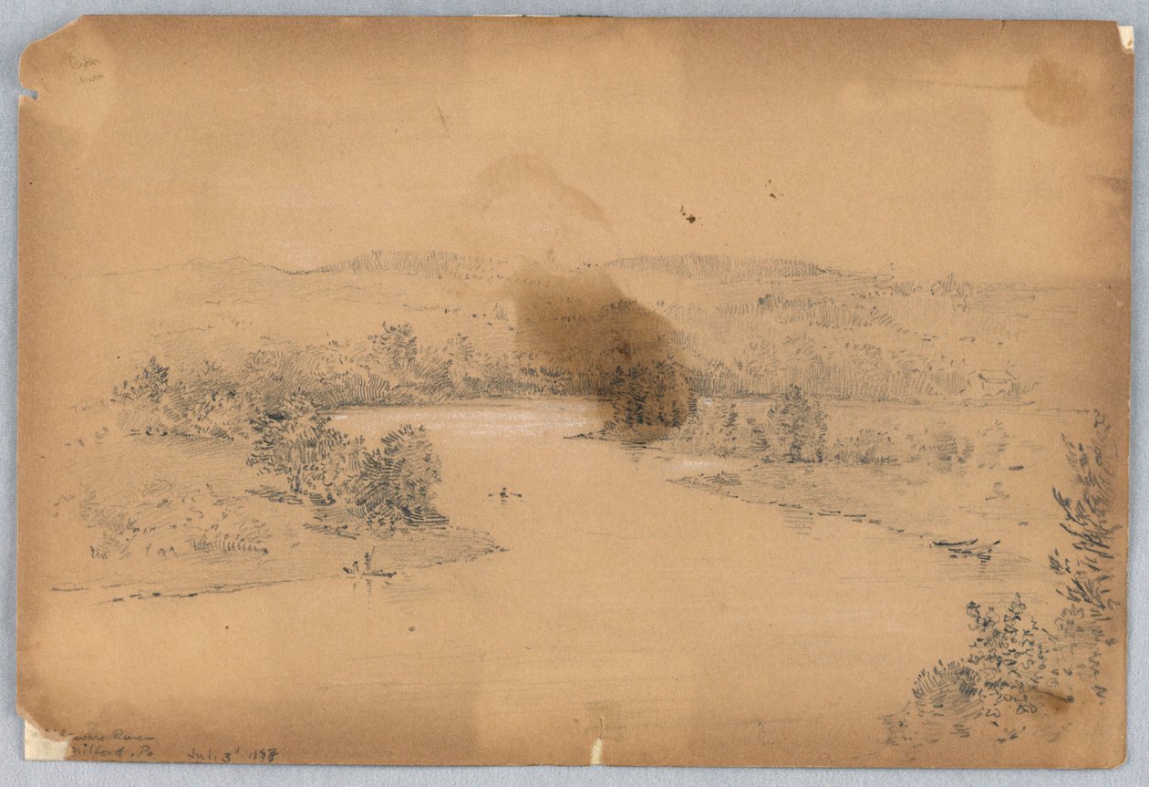 Delaware River, Milford, Pa. af Arnold William Brunner