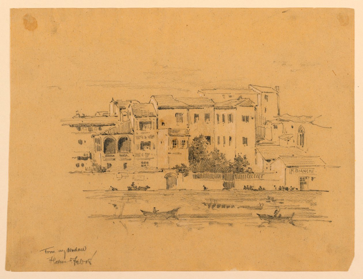 Fra mit vindue, Firenze af Arnold William Brunner