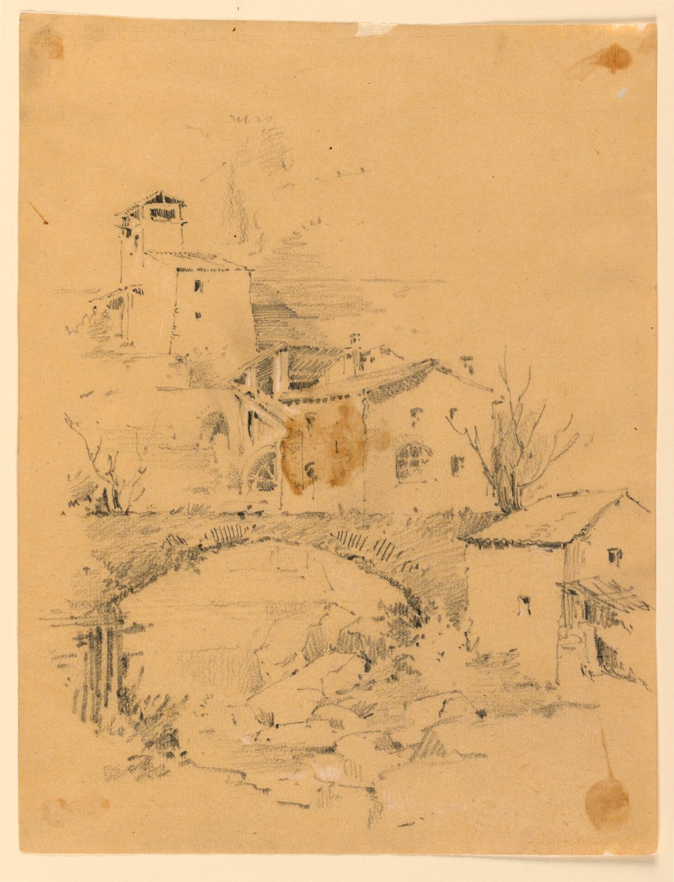 Mølle over en Strøm af Arnold William Brunner