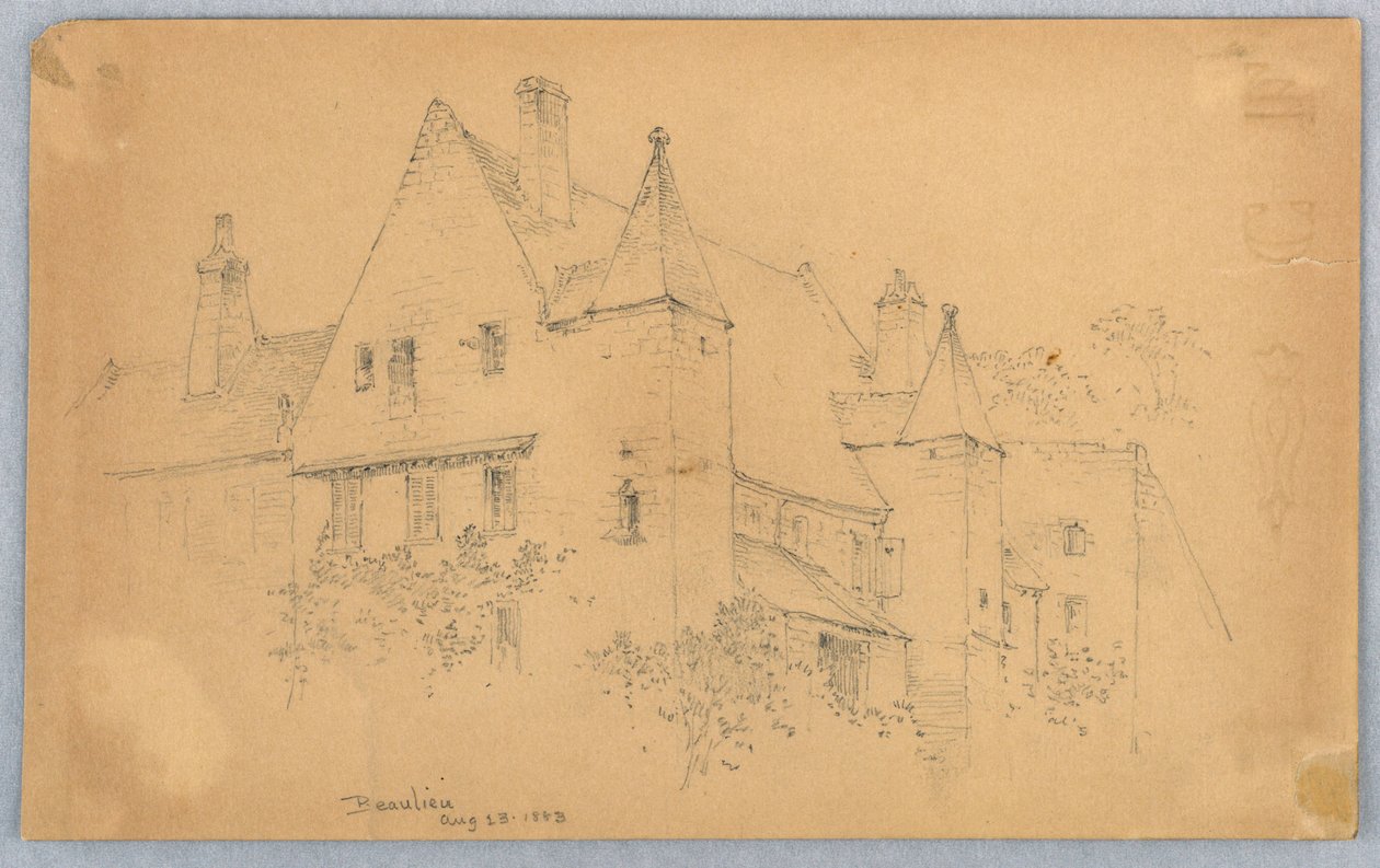 Skitse af Beaulieu af Arnold William Brunner