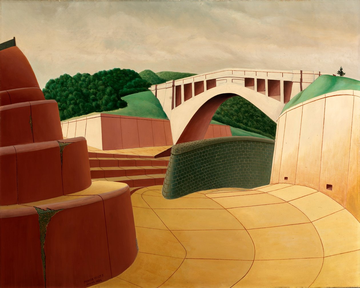 Overløb, Ashokan-dæmningen af Arnold Wiltz