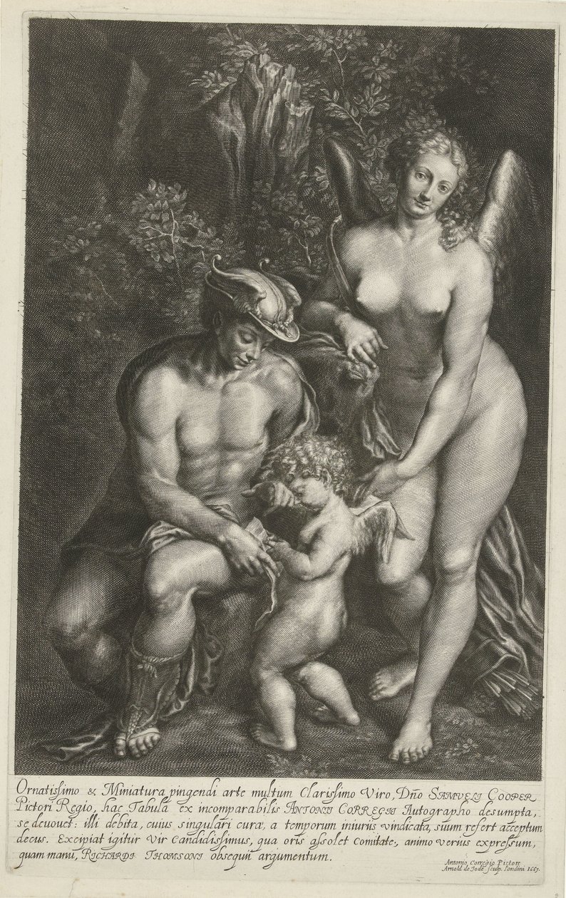 Merkur og Venus lærer Amor af Arnold de Jode