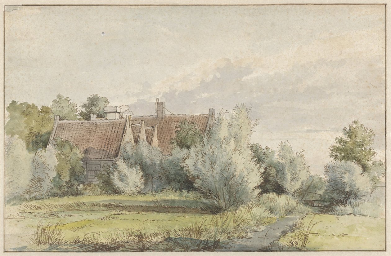 Hus mellem træer af Arnoldus Johannes Eymer
