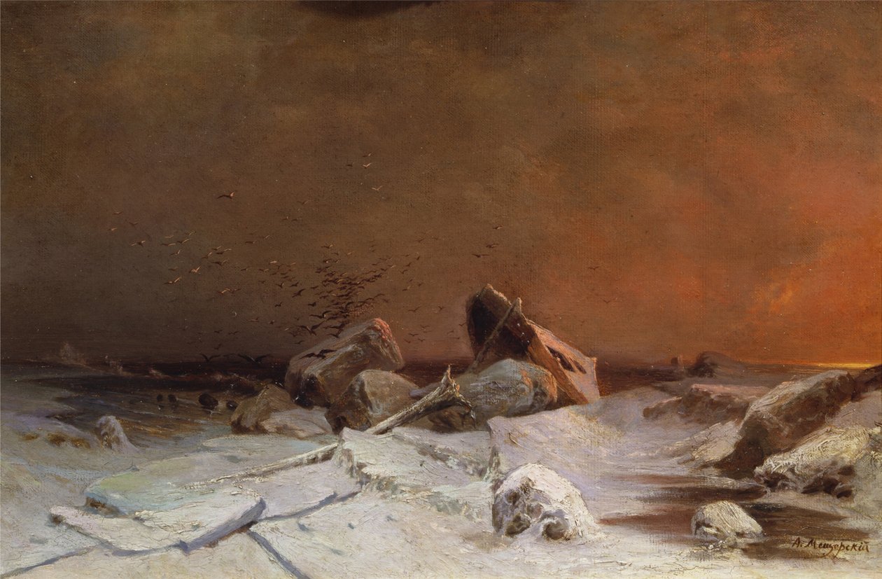 The Debacle (olie på lærred) af Arseniy Ivanovich Meshchersky
