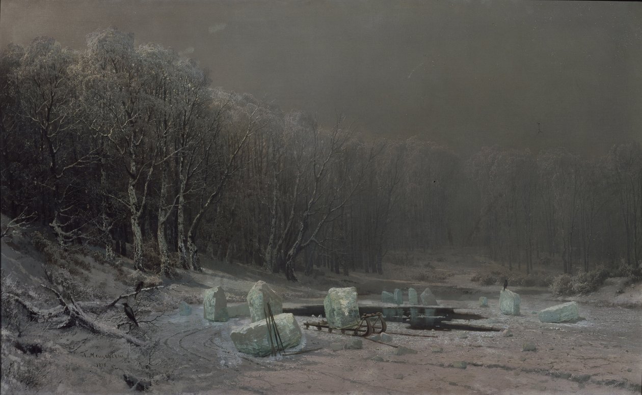Vinter. Isspaltning af Arseniy Ivanovich Meshchersky