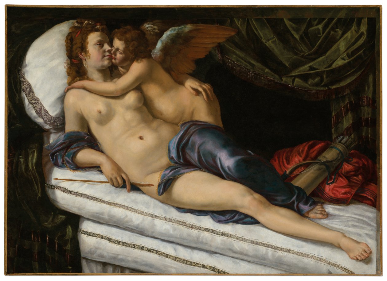 Venus og Amor af Artemisia Gentileschi