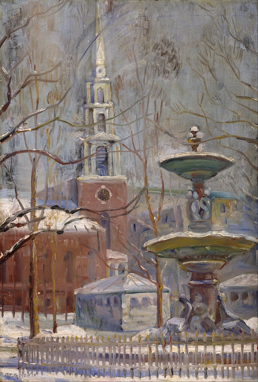 Park Street i Boston Commons af Arthur Clifton Goodwin