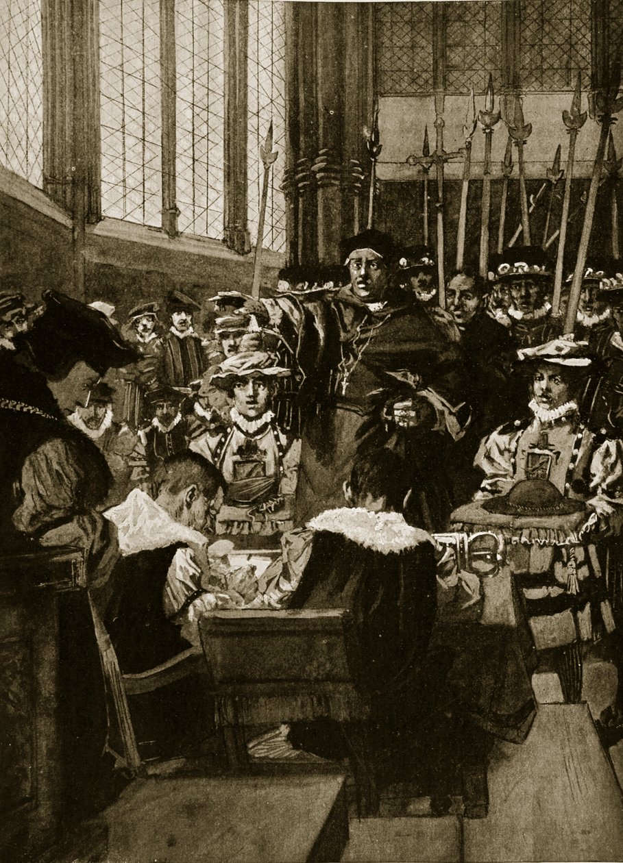 An intrusion of Wolsey upon the Commons, 1523, illustration fra 