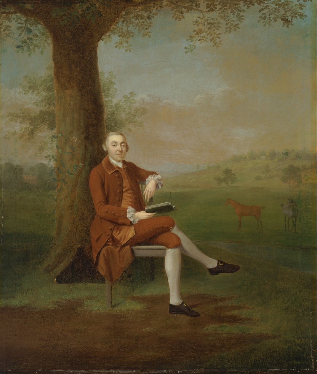 ? John Trevor, 3. baron Trevor, fra St. Annes Hill, Surrey og Trevalyn Hall, Denbighshire tidligere T. Travers, Esq. af Arthur Devis