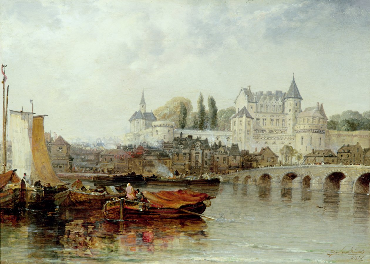 Amboise sur Loire, 1889 af Arthur Joseph Meadows