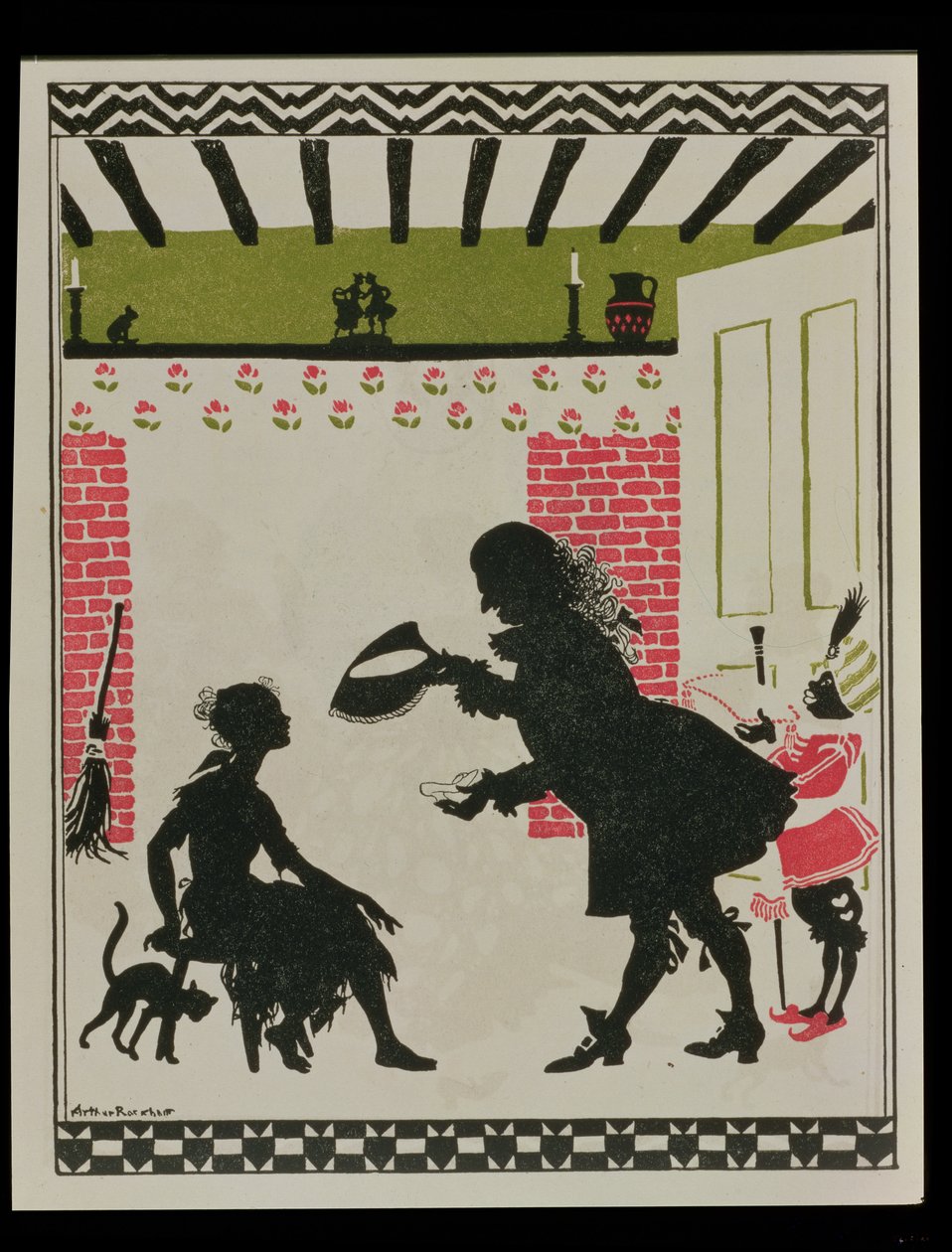 Askepot og glastøflen, 1919 af Arthur Rackham