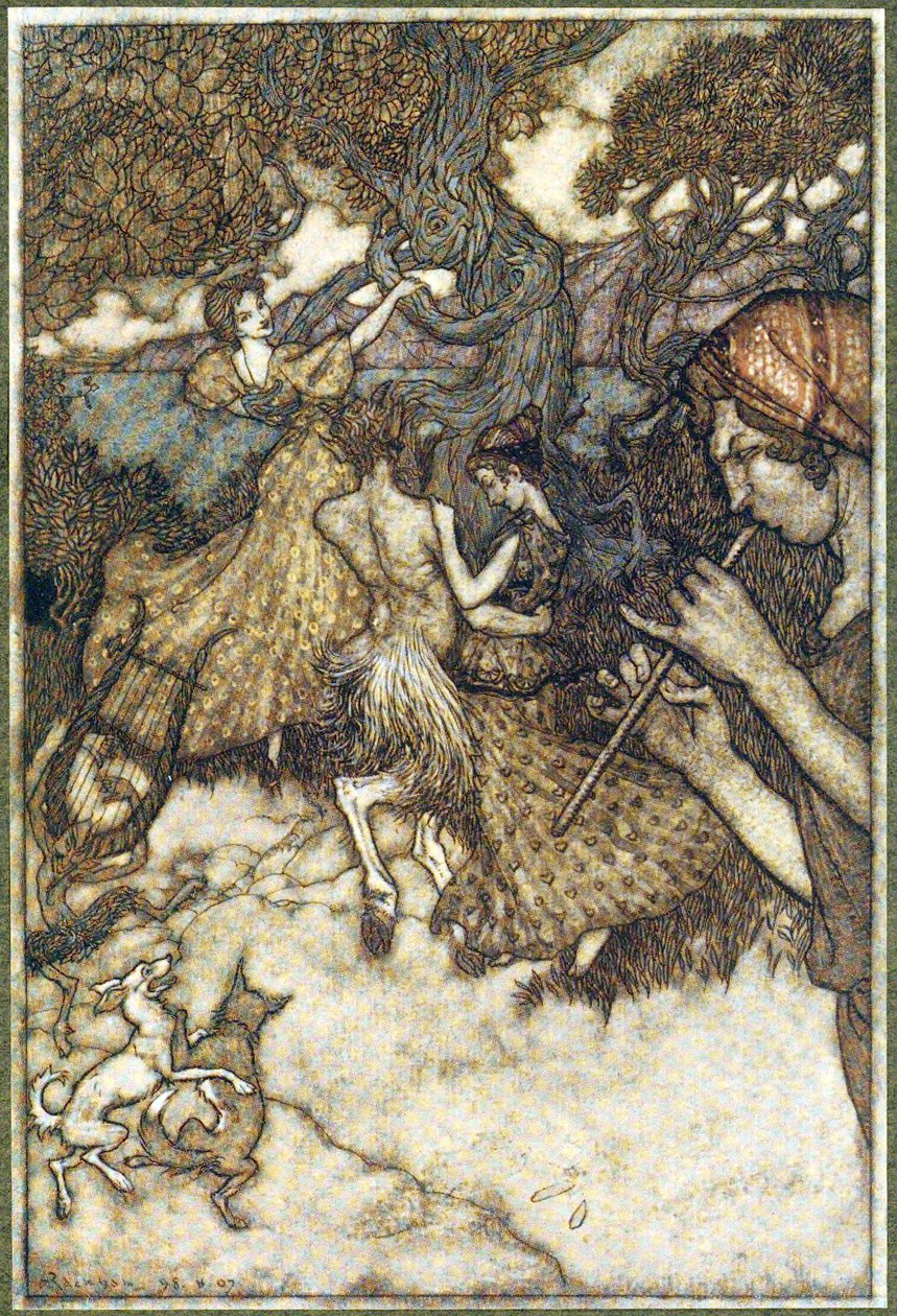If Orpheus producerede først valsen ., fra The Ingoldsby Legends, pub. 1907 af Arthur Rackham